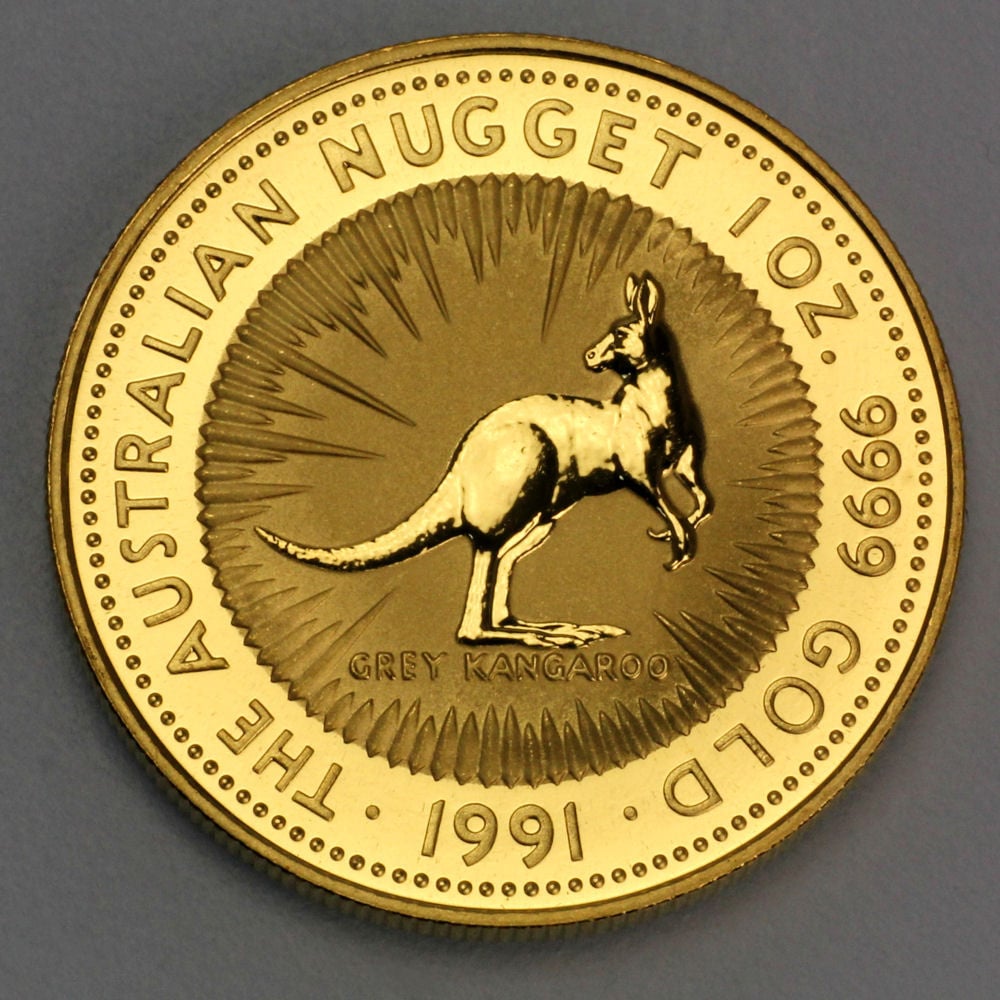 Goldmünze 1oz "Känguru" 1991 Australian Nugget (Australien) - Hauptansicht