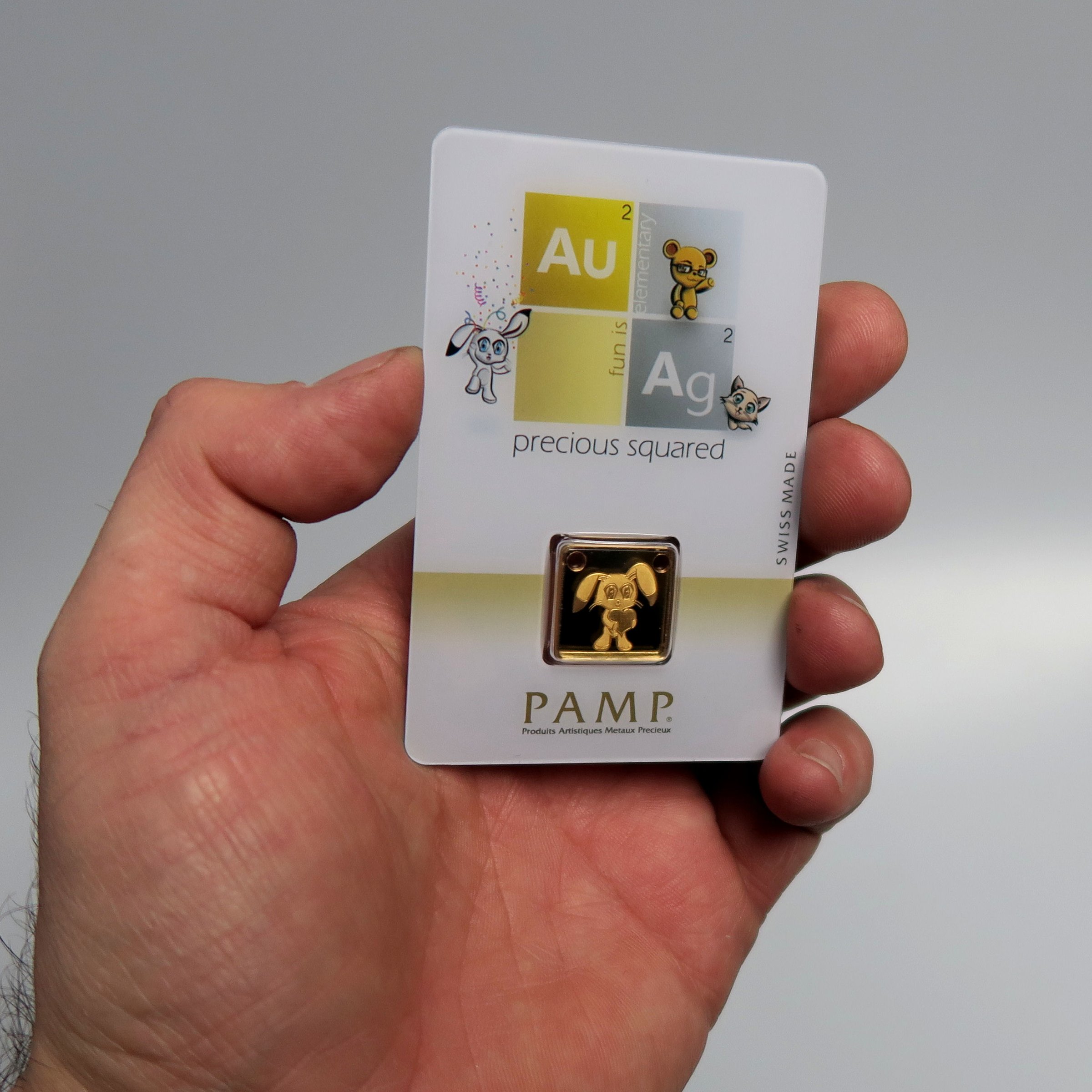 Gold-Schmuckbarren 5g "Bunny/Hase" PAMP - Detailansicht 1