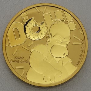 Goldmünze 1oz "Homer Simpson" 2020 The Simpsons (Tuvalu) - Hauptansicht