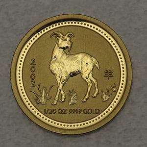 Goldmünze 1/20oz "Ziege" 2003 Lunar I – Year of the Goat (Australien) - Hauptansicht