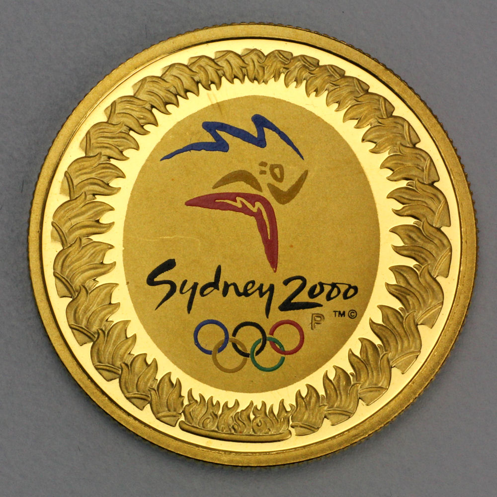 Goldmünze 100 Dollar "Games Logo" 2000 (kol.) Sydney Olympics (Australien) - Hauptansicht