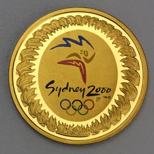 Goldmünze 100 Dollar "Games Logo" 2000 (kol.) Sydney Olympics (Australien) - Miniaturansicht 1