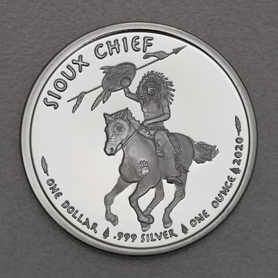 Silbermünze 1oz "Sioux Chief" 2020 (USA) - Miniaturansicht 1
