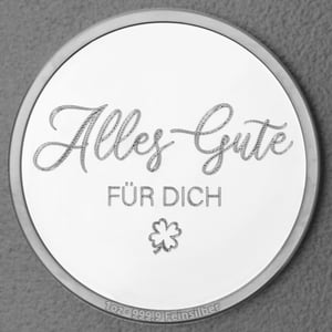 Silbermedaille 1oz "Alles Gute" Gravurmedaille - Hauptansicht