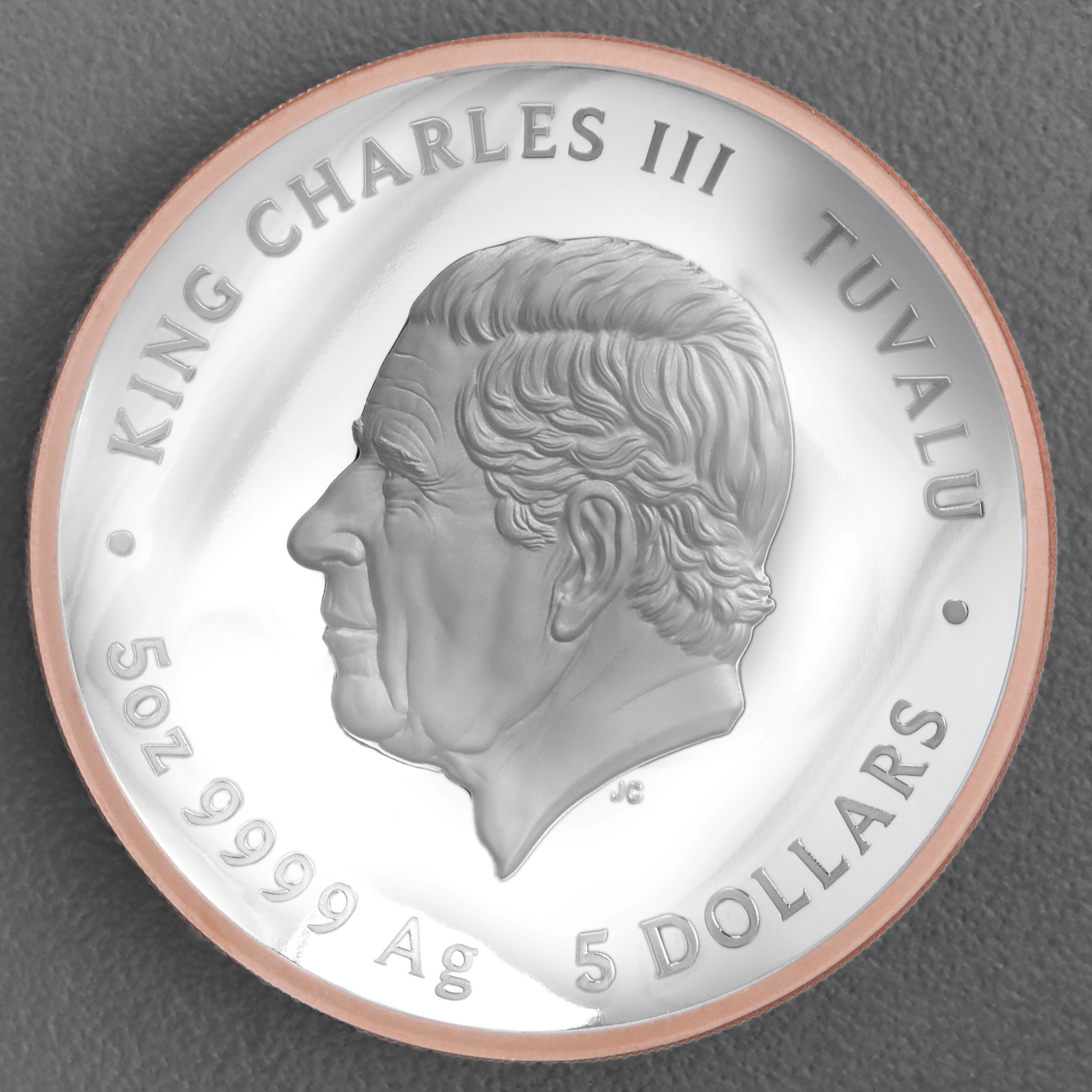 Silbermünze 5oz "Pink Panther" 2024 (PP/HR/rosévergoldet) 60th Anniversary (Tuvalu) - Detailansicht 1