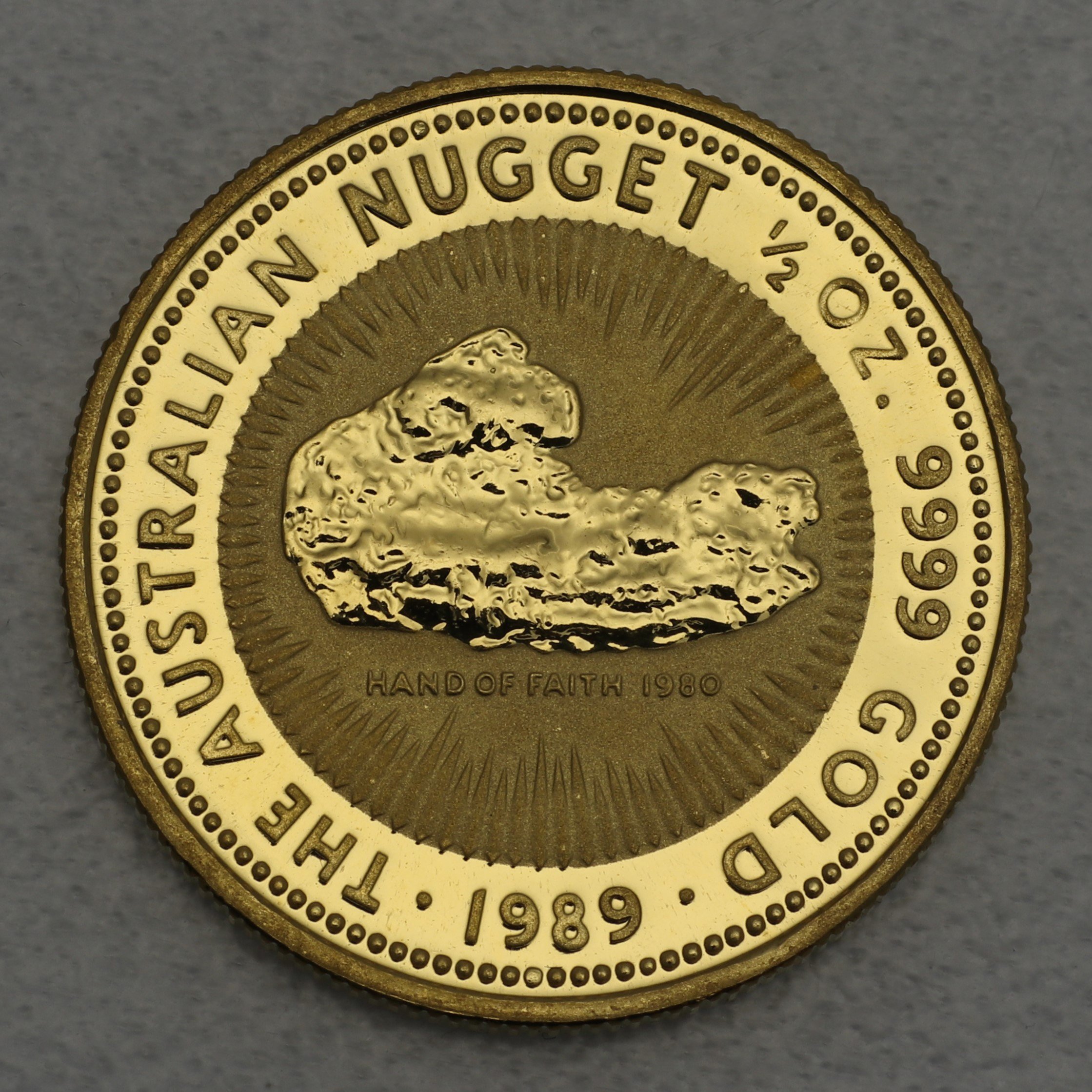 Goldmünze 1/2oz "Australian Nugget" 1989 (Australien) - Hauptansicht