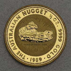 Goldmünze 1/2oz "Australian Nugget" 1989 (Australien) - Hauptansicht