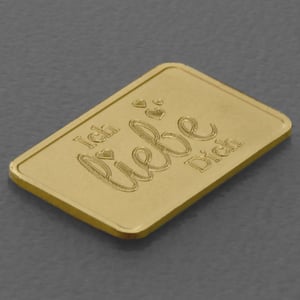 Goldbarren 2,5g Gravur "Ich Liebe Dich" - Miniaturansicht 3