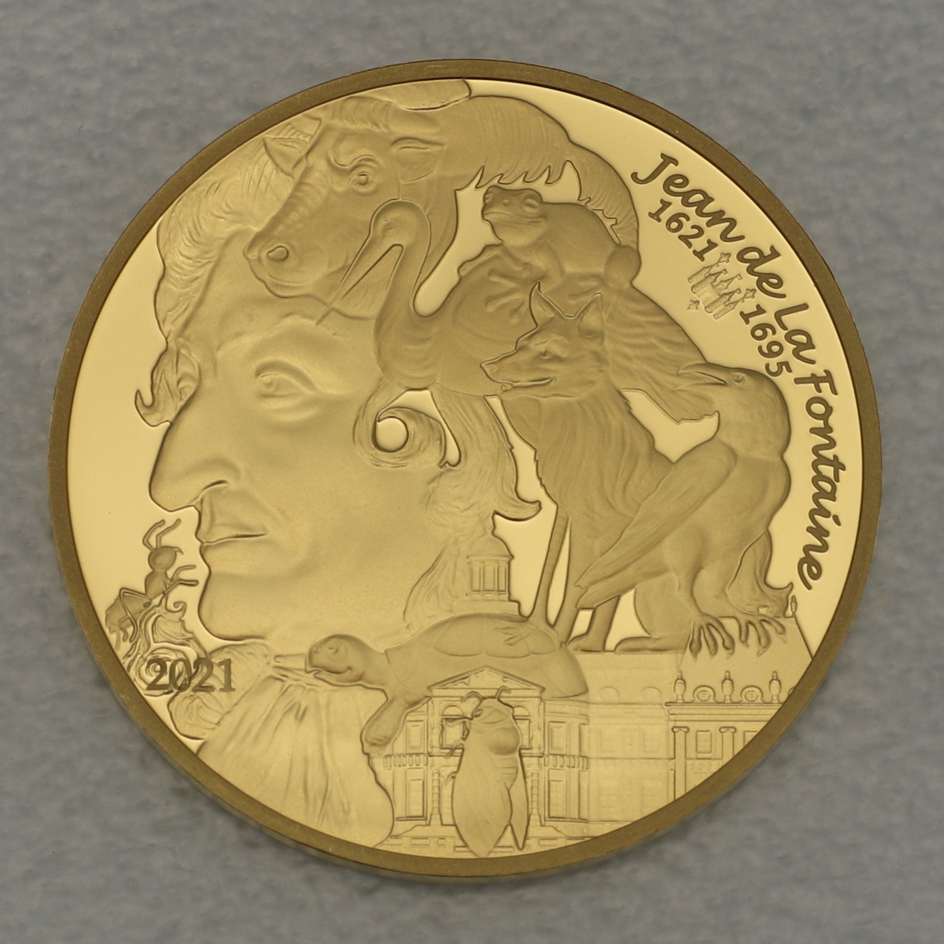Goldmünze 50 Euro "La Fontaine" 2021 (PP) (Frankreich) - Hauptansicht