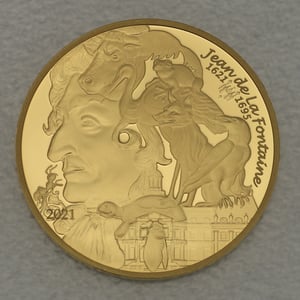 Goldmünze 50 Euro "La Fontaine" 2021 (PP) (Frankreich) - Miniaturansicht 1