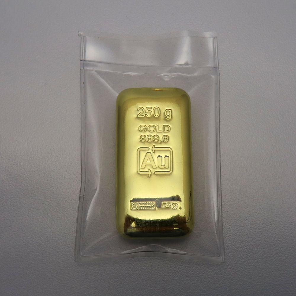 Goldbarren 250g Au ESG, gegossen - Detailansicht 2