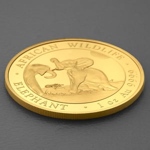 Goldmünze 1oz "Elefant" 2024 African Wildlife (Somalia) - Miniaturansicht 3