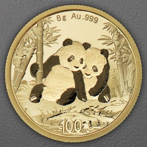 Goldmünze 8g "Panda" 2026 (China) - Hauptansicht