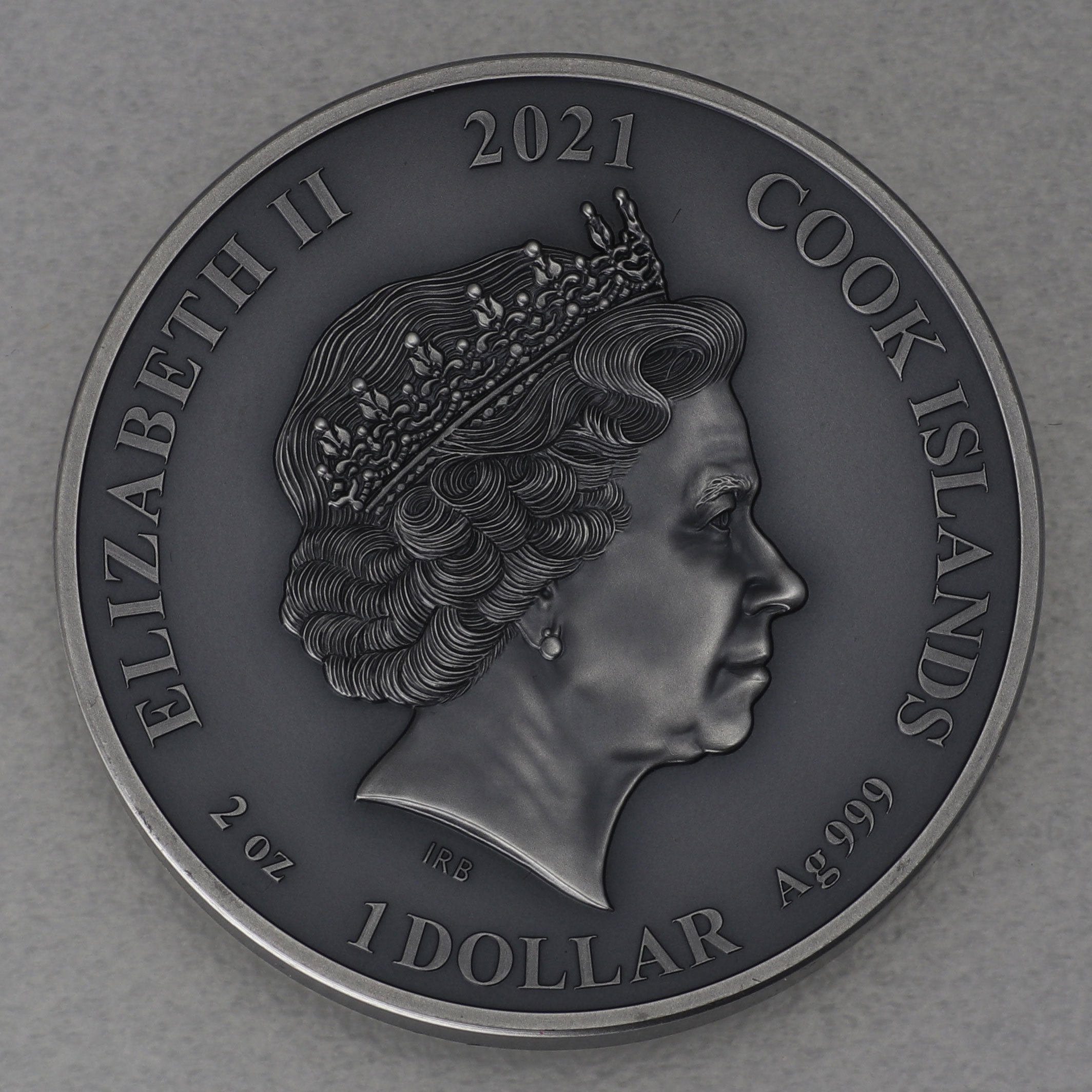 Silbermünze 2oz "Odin" 2021 (HR/AF/vergoldet) Norse Gods (Cook Islands) - Detailansicht 1