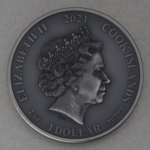 Silbermünze 2oz "Odin" 2021 (HR/AF/vergoldet) Norse Gods (Cook Islands) - Miniaturansicht 2
