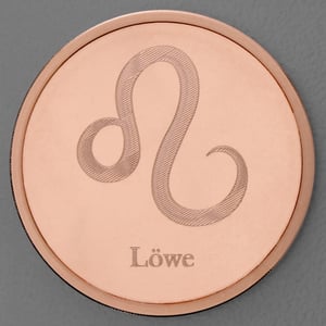 Kupfermedaille "Sternzeichen Löwe" Gravurmedaille - Hauptansicht