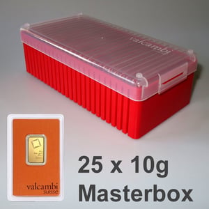 Goldbarren 25x 10g VALCAMBI (Masterbox) - Hauptansicht