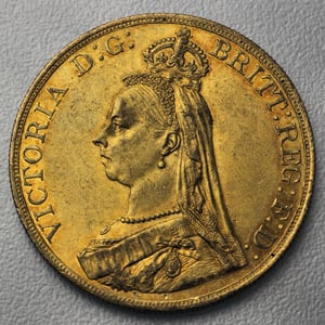 Goldmünze 5 Sovereign "Victoria" Krone (Großbritannien) - Hauptansicht