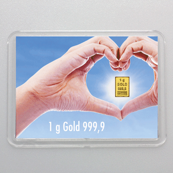 Goldbarren 1g "Goldene Zukunft" (Flip) - Hauptansicht