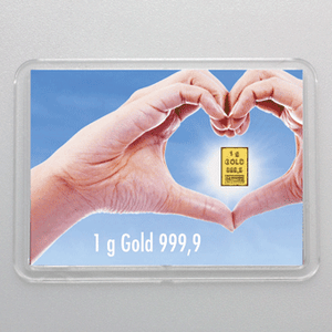Goldbarren 1g "Goldene Zukunft" (Flip) - Hauptansicht