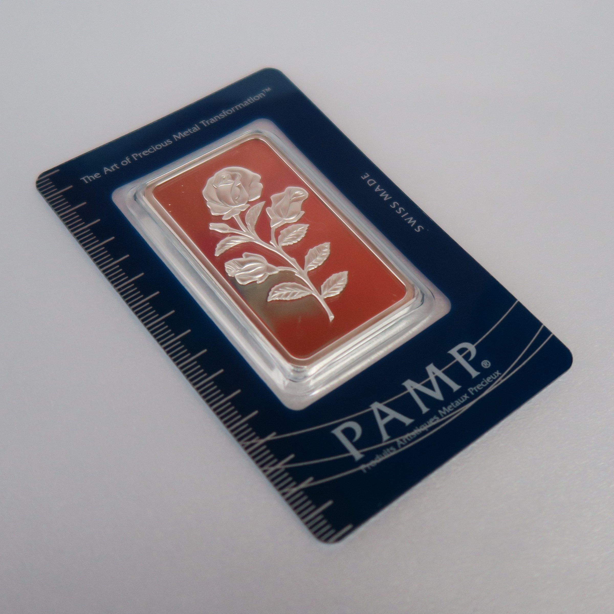 Silberbarren 1oz "Rose" PAMP - Detailansicht 2