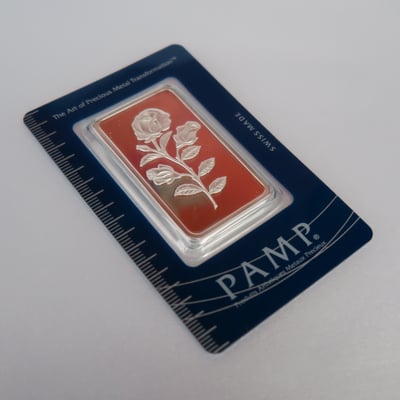 Silberbarren 1oz "Rose" PAMP - Miniaturansicht 3