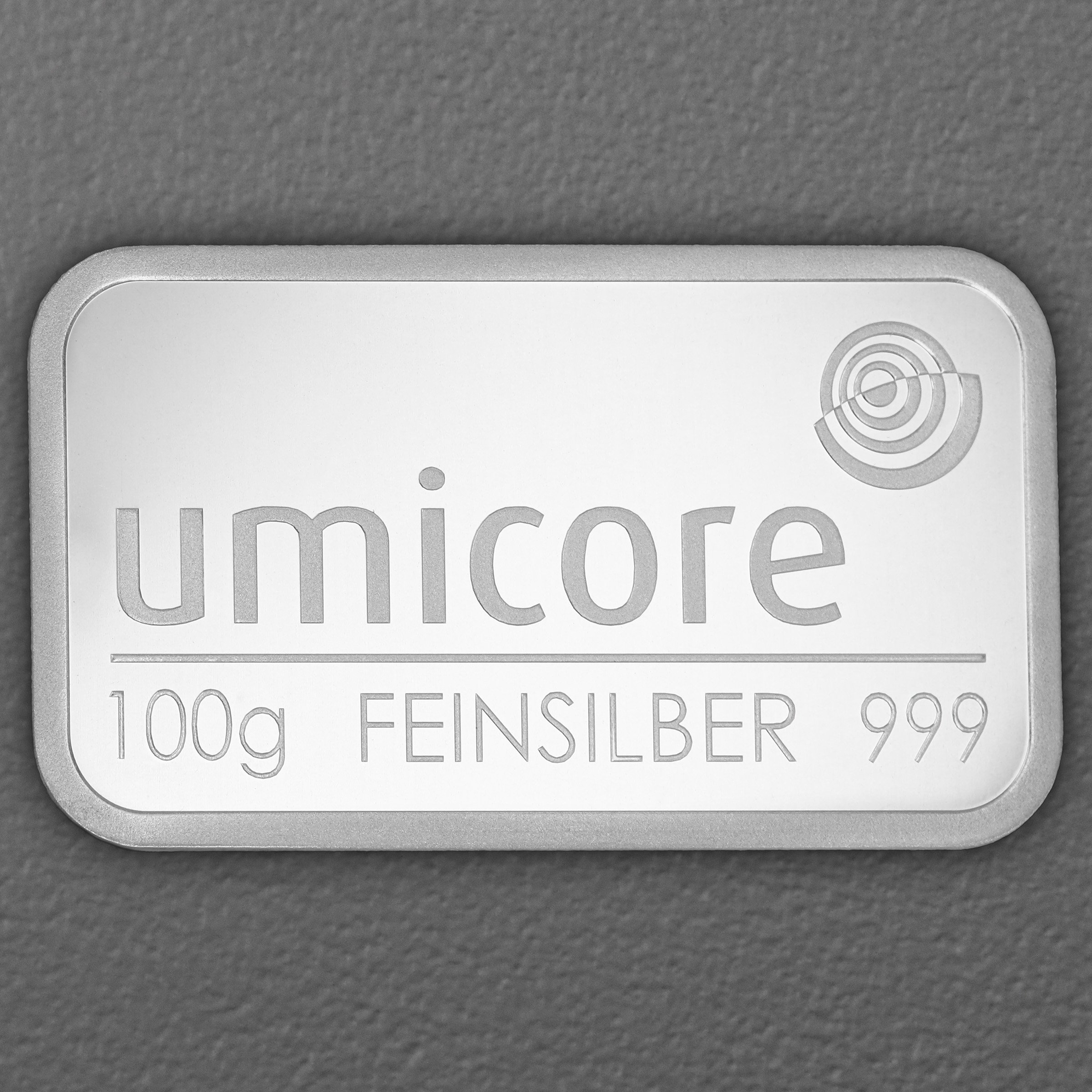 Silberbarren 100g UMICORE geprägt - Hauptansicht