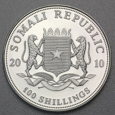 Silbermünze 1oz "Elefant" 2010 African Wildlife (Somalia) - Miniaturansicht 2