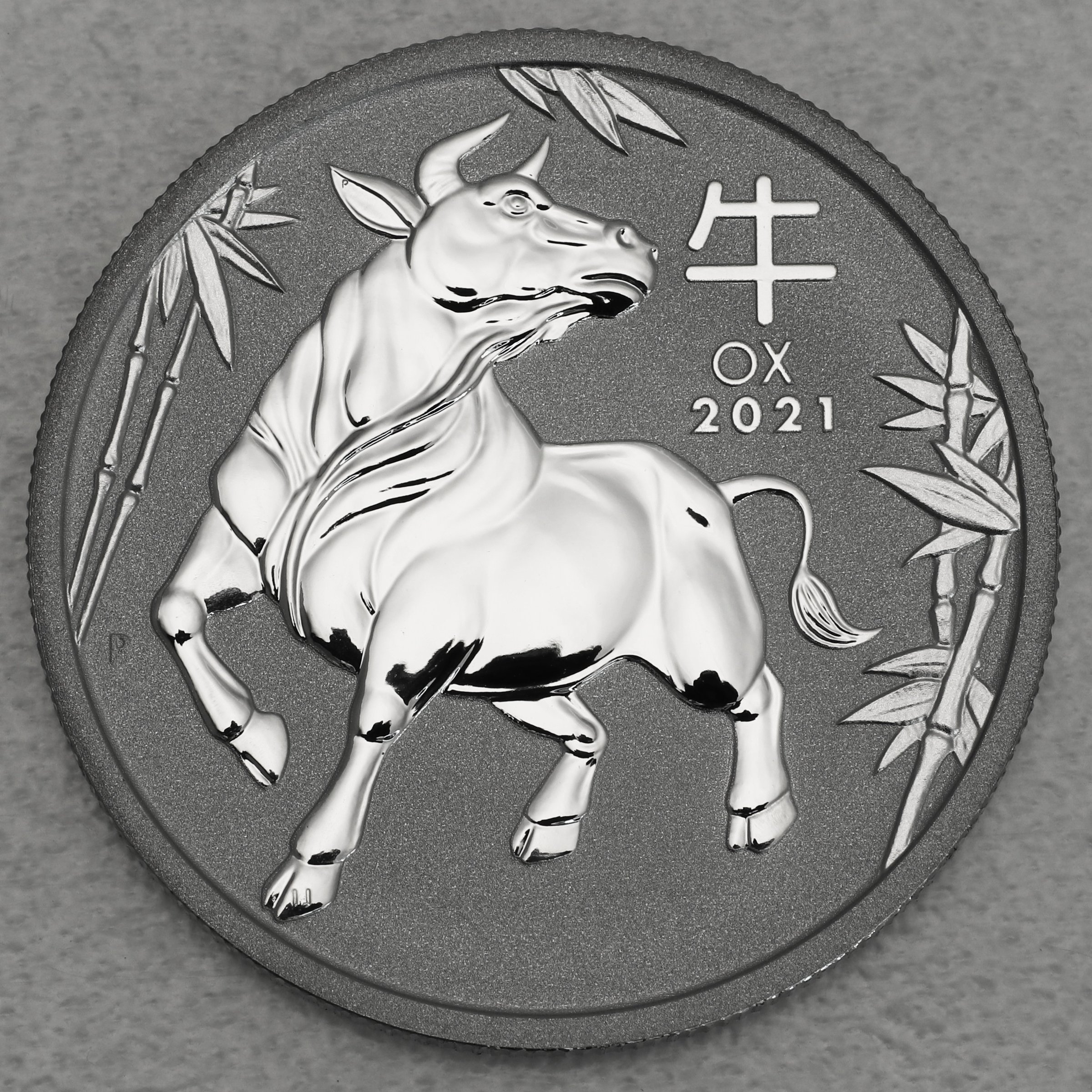 Platinmünze 1oz "Ochse" 2021 diff. Lunar III – Year of the Ox (Australien) - Hauptansicht