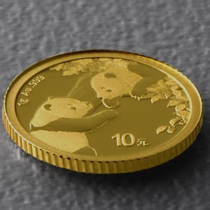Goldmünze 1g "Panda" 2023 (China) - Miniaturansicht 3