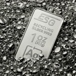 Silberbarren 1oz ESG geprägt gravierbar Recyclingsilber - Miniaturansicht 4