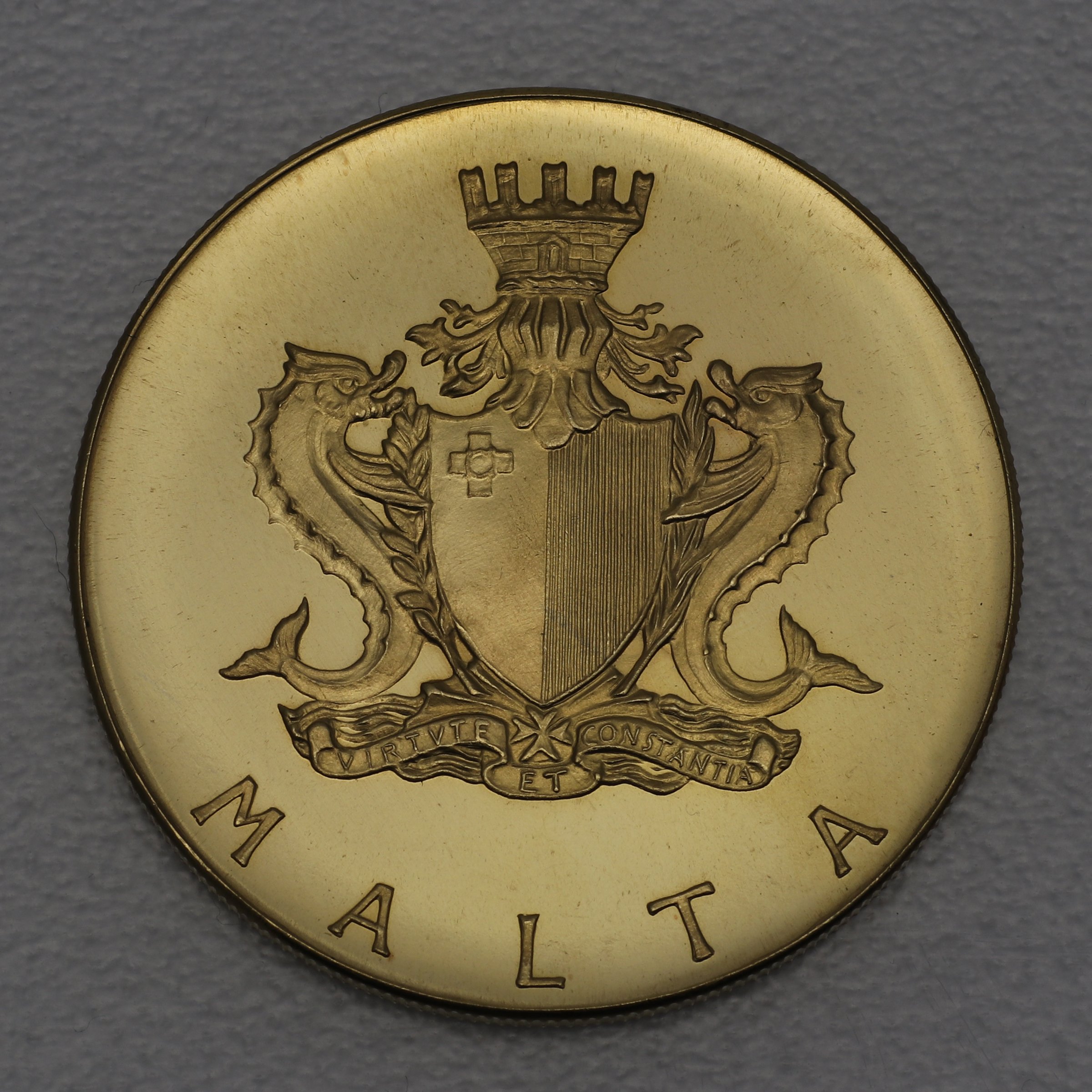 Goldmünze 50 Pounds 1972 (Malta) - Detailansicht 1
