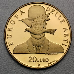 Goldmünze 20 Euro "Rene Magritte" 2004 Europa delle Arti Serie (Italien) - Hauptansicht