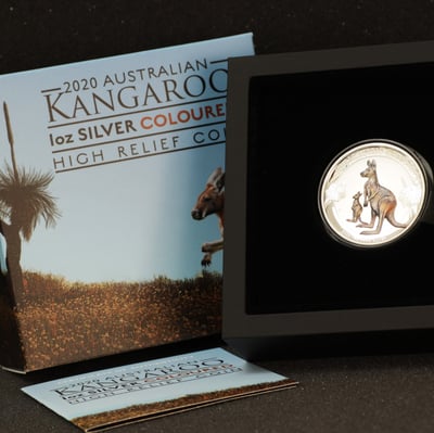 Silbermünze 1oz "Känguru" 2020 (HR/koloriert) (Australien) - Miniaturansicht 3