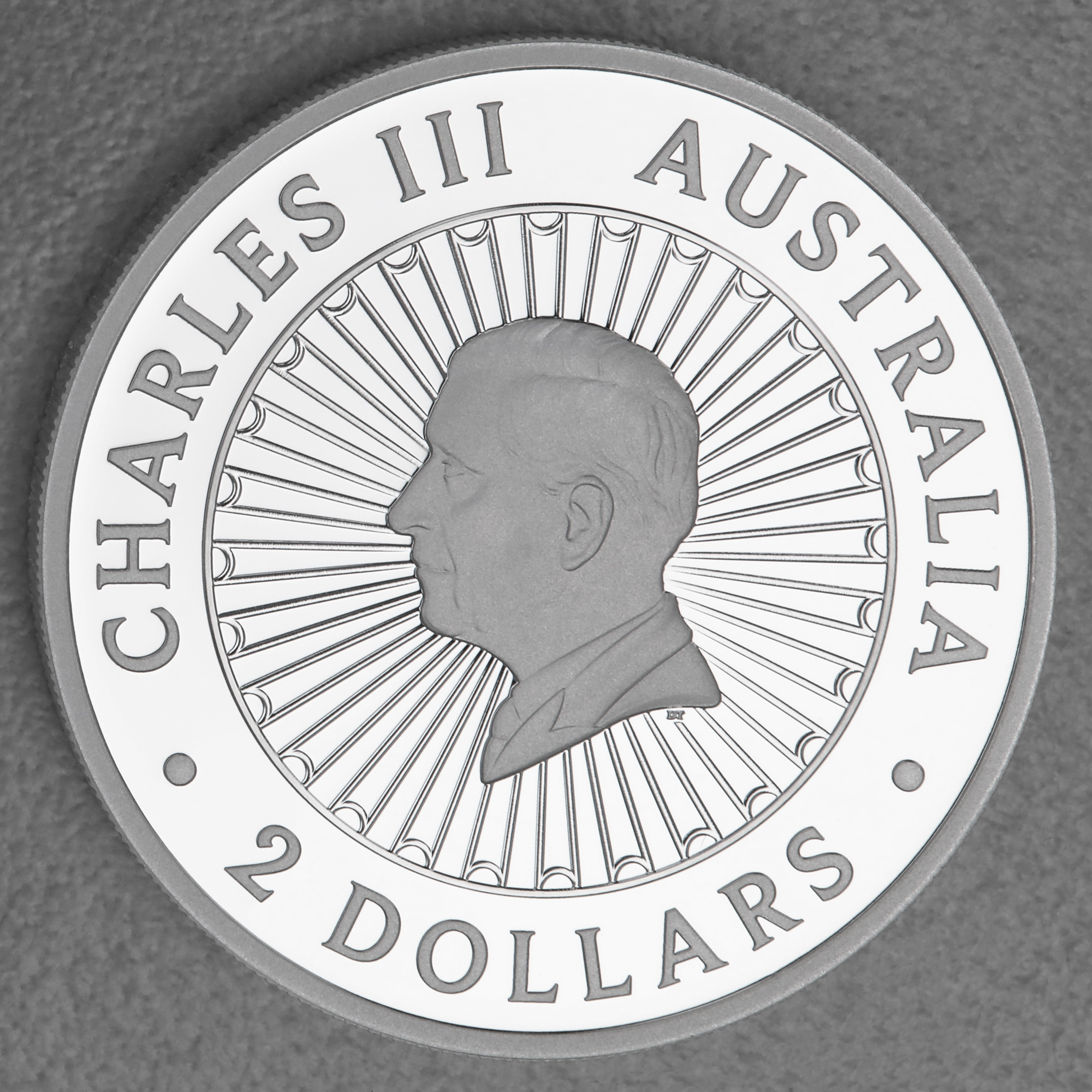 Silbermünze 2oz "Double Dragon & Pearl" 2024 (PP) Perlmutt-Einsatz 19% (Australien) - Detailansicht 1