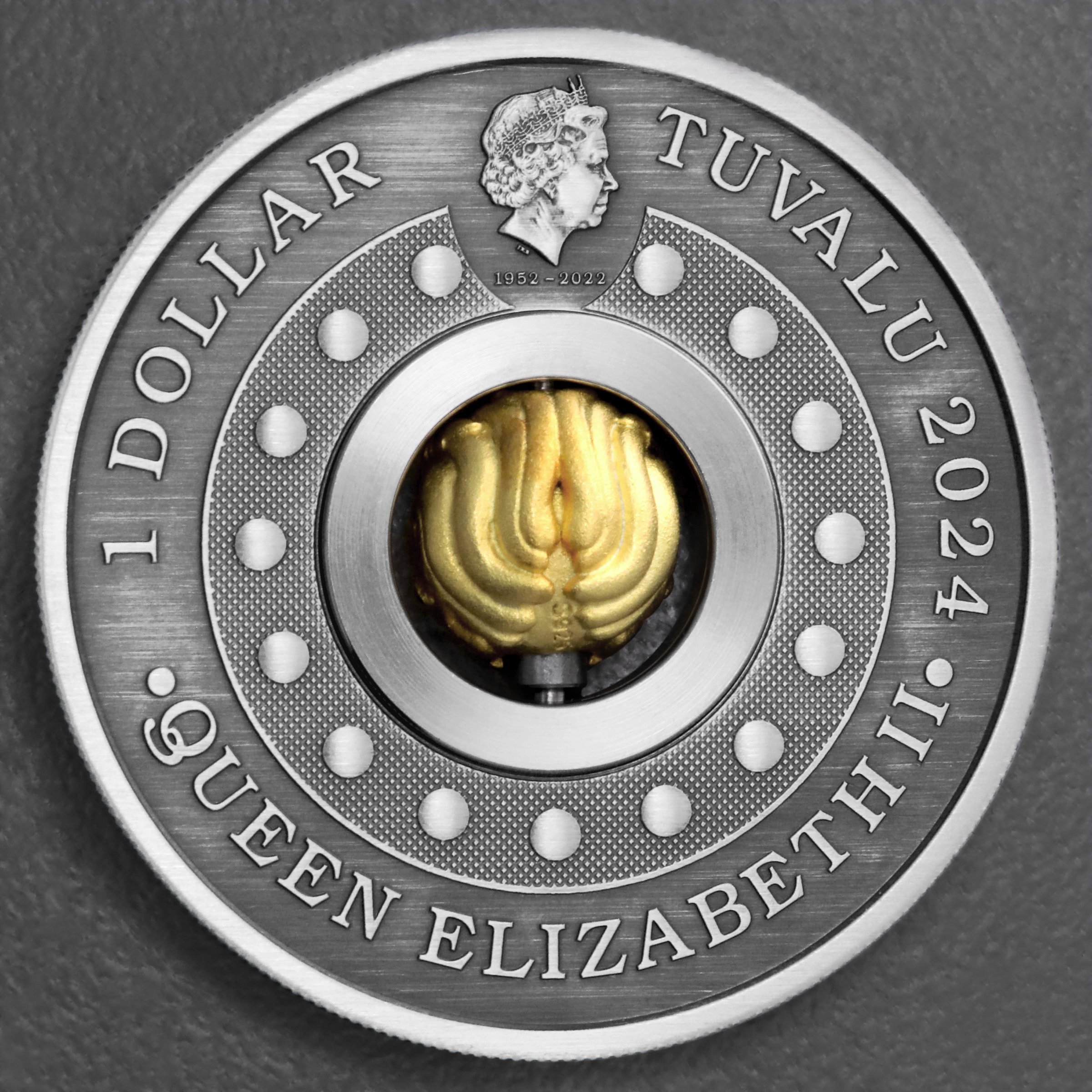 Silbermünze 1oz "Drache" 2024 (AF) Rotating Charm – Year of the Dragon (Tuvalu) - Detailansicht 1