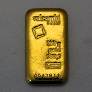 Goldbarren 250g VALCAMBI gegossen - Hauptansicht