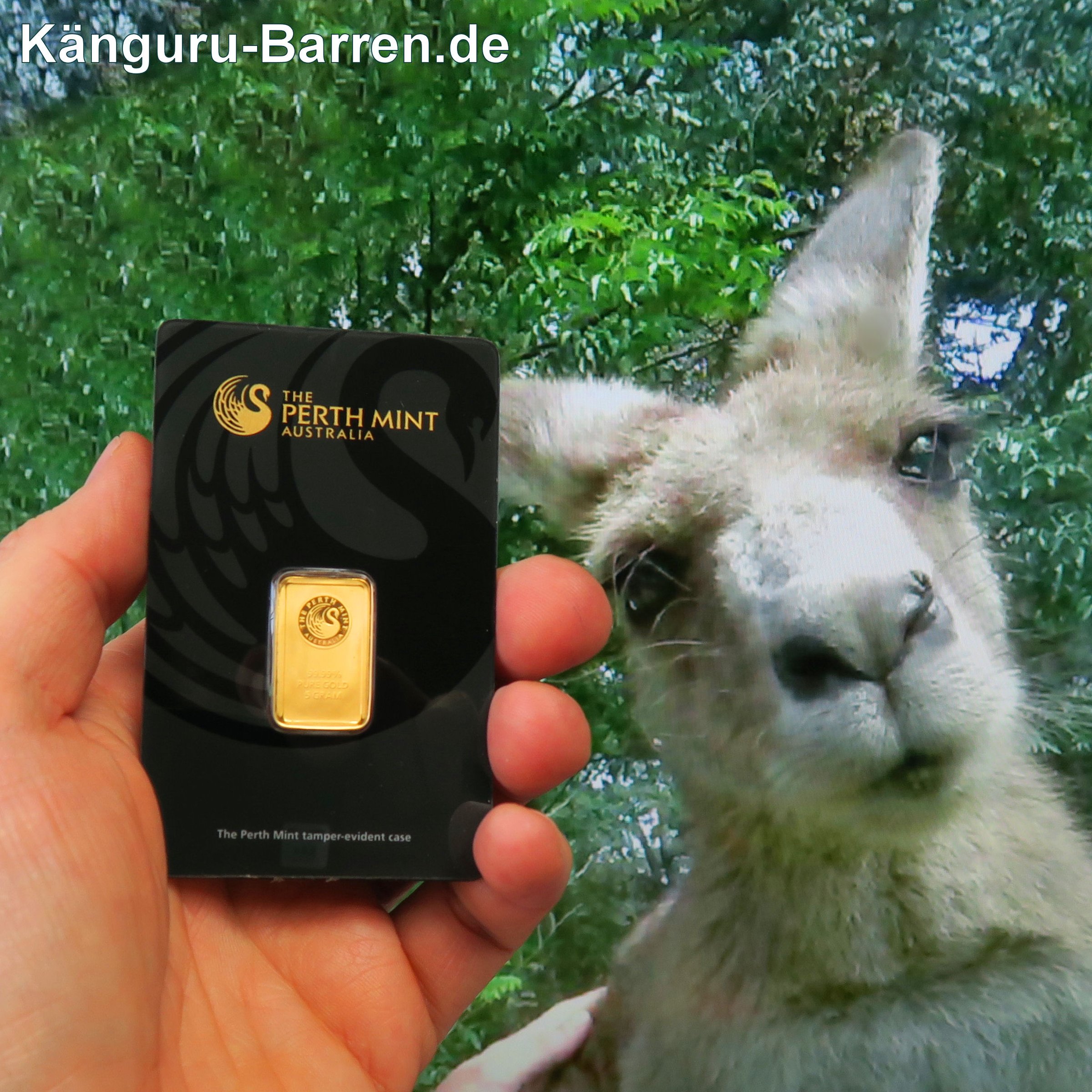 Goldbarren 5g THE PERTH MINT "Känguru" - Detailansicht 3