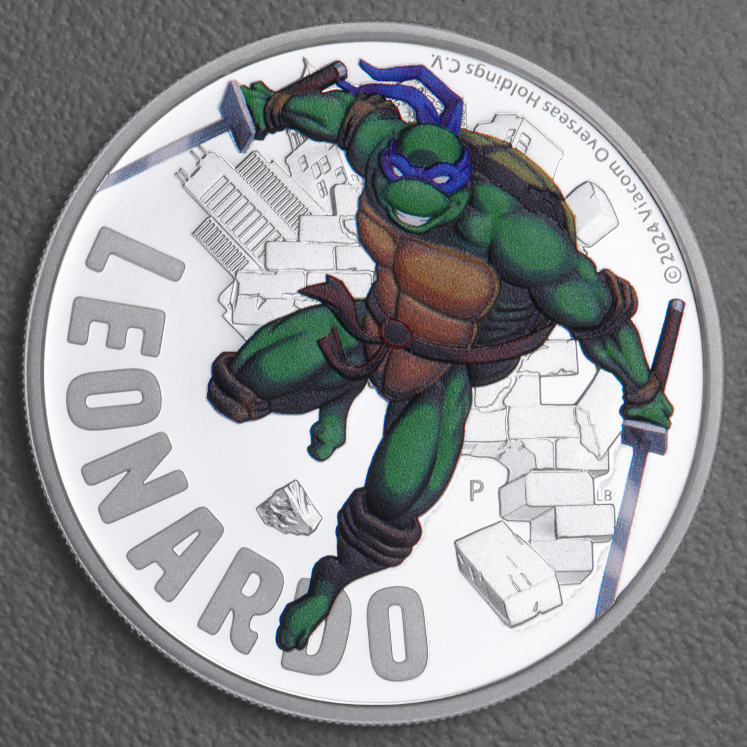 Silbermünze 1oz "Leonardo" 2024 (PP/koloriert) Teenage Mutant Ninja Turtles™ (Tuvalu) - Hauptansicht
