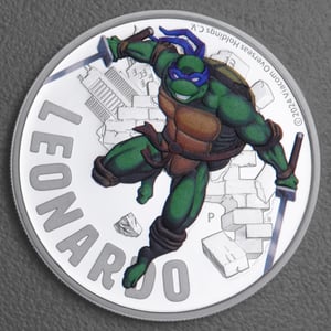 Silbermünze 1oz "Leonardo" 2024 (PP/koloriert) Teenage Mutant Ninja Turtles™ (Tuvalu) - Miniaturansicht 1