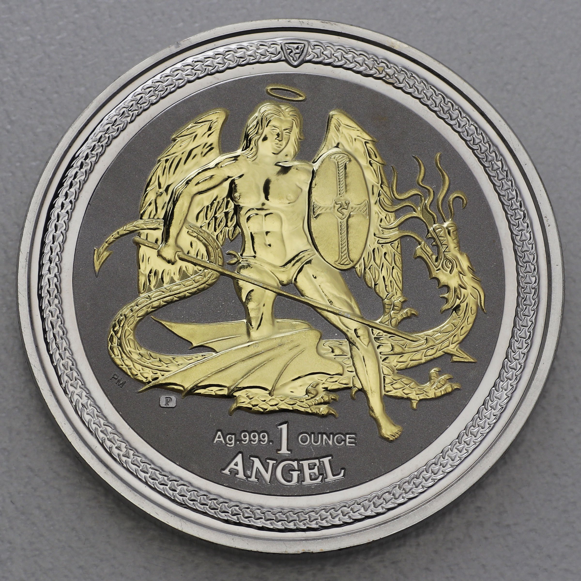 Silbermünze 1oz "Isle of Man - Angel" 2016 (vergoldet) (Isle of Man) - Hauptansicht