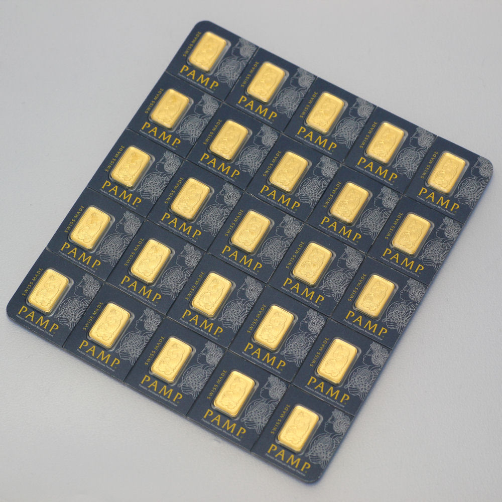 Goldbarren "Multigram" (25x 1g Gold) PAMP - Detailansicht 2