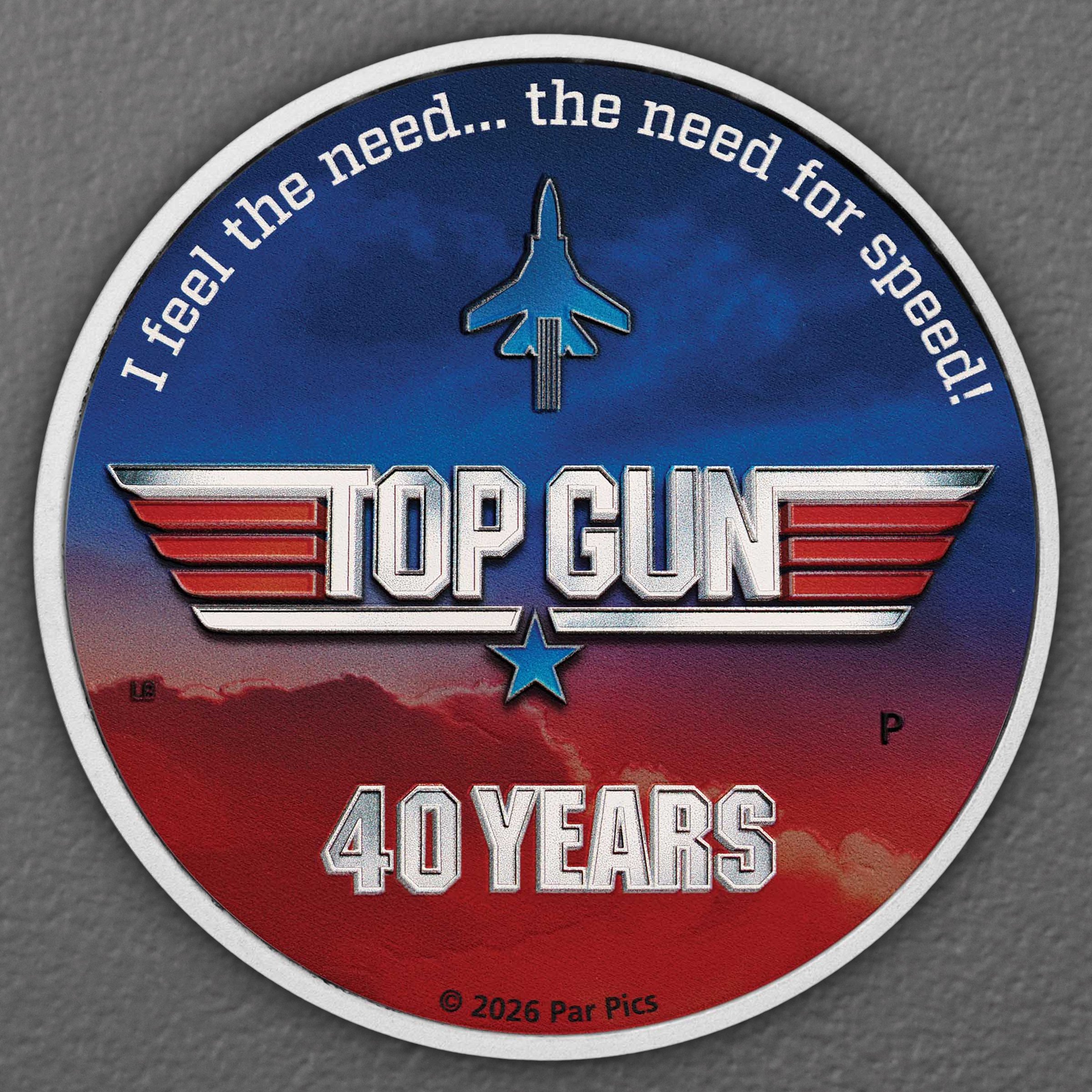 Silbermünze 1oz "40 Years of Top Gun" 2026 (koloriert) (Tuvalu) - Hauptansicht