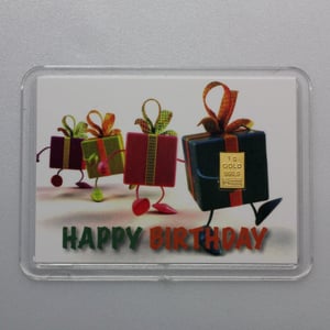 Goldbarren 1g "Geschenke/Happy Birthday" (Motiv) - Hauptansicht