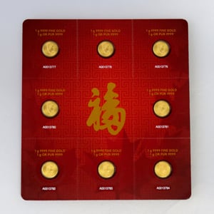 Goldmünzen 8 x 1g "Maple Leaf/Maplegram" Set: 8-teilig (Kanada) - Miniaturansicht 2