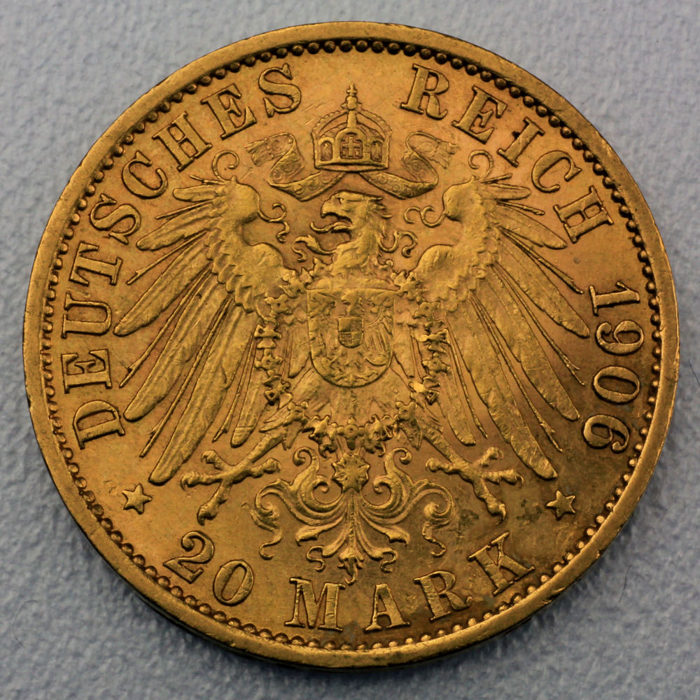Goldmünze 20 Mark "Wilhelm II." (Preußen) - Detailansicht 1