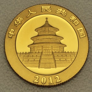 Goldmünze 1/4oz "Panda" 2012 (China) - Miniaturansicht 2