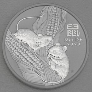 Silbermünze 2oz "Maus" 2020 Lunar III – Year of the Mouse (Australien) - Miniaturansicht 1