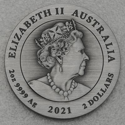 Silbermünze 2oz "Ochse" 2021 (AF) Lunar III – Year of the Ox (Australien) - Miniaturansicht 2