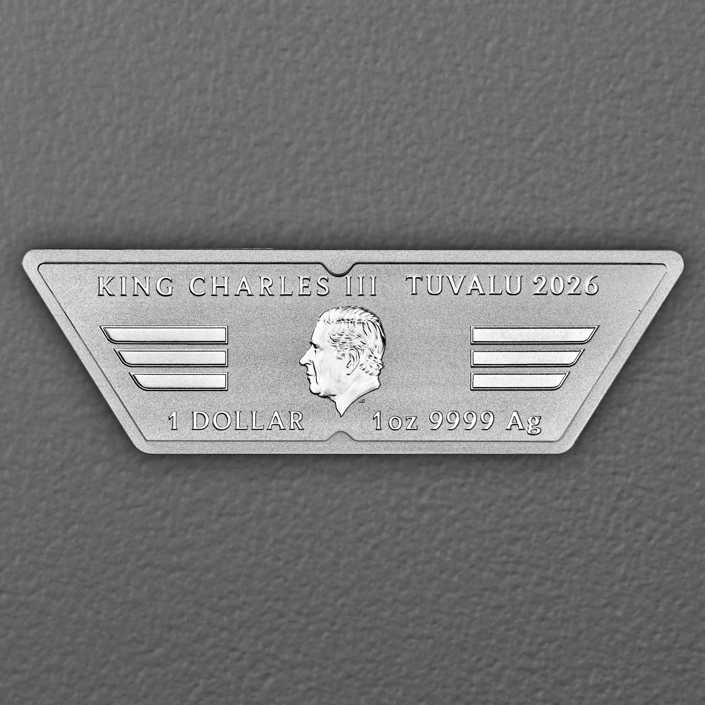Silbermünze 1oz "40 Years of Top Gun" 2026 (koloriert) Shaped Coin (Tuvalu) - Detailansicht 1
